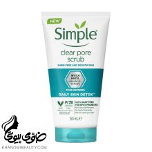 اسکراب DAILY SKIN DETOX پاک کننده منافذ لایه بردار Clear Pore Scrub حجم 150 میل سیمپل