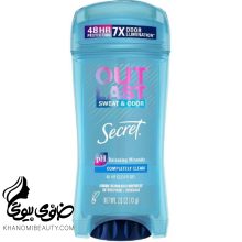 ضد تعریق زنانه مدل Completely clean وزن 73 گرم 72 ساعته سکرت ژل شفاف  CLEAR GEL OUTLAST SWEAT & ODOR