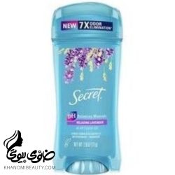 مام صابونی ضد تعریق زنانه مدل RELAXING LAVENDER وزن 73 گرم 48 ساعته سکرت INVISIBLE SOLID