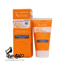 ضد آفتاب SPF 50 پوست نرمال تا مختلط بی رنگ 50 میل اون fragrance free fluid SPF 50+ 50 ml – AVENE
