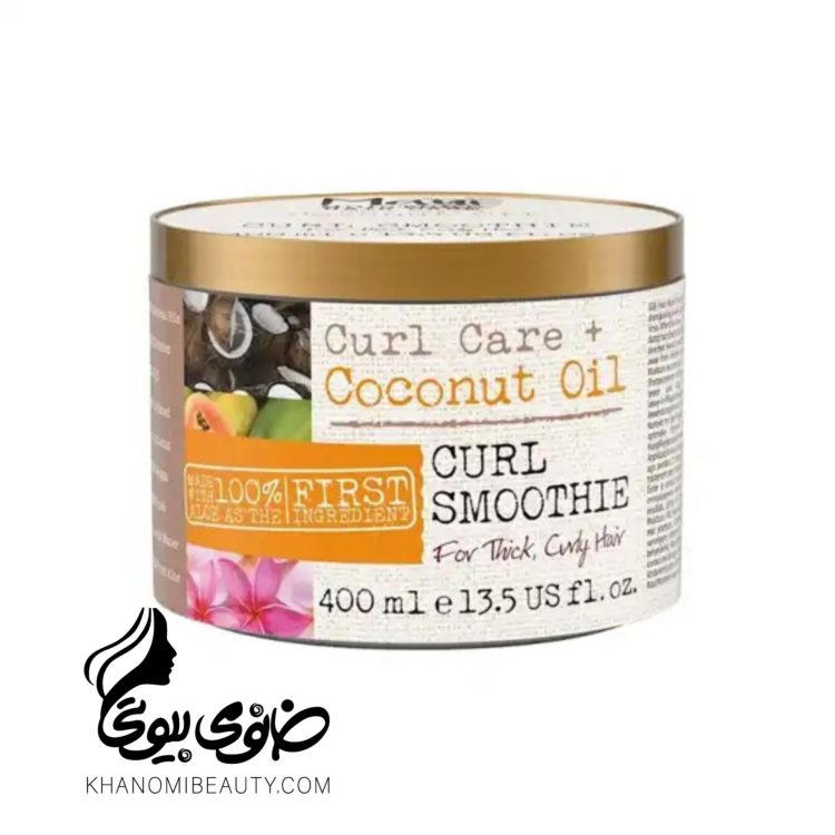 ماسک موی بدون سولفات مناسب موی فر روغن نارگیل 400میل مائوئی