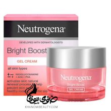 ژل کرم مرطوب کننده و ضد چروک مدل Bright Boost مناسب انواع پوست 50 میل نوتروژینا