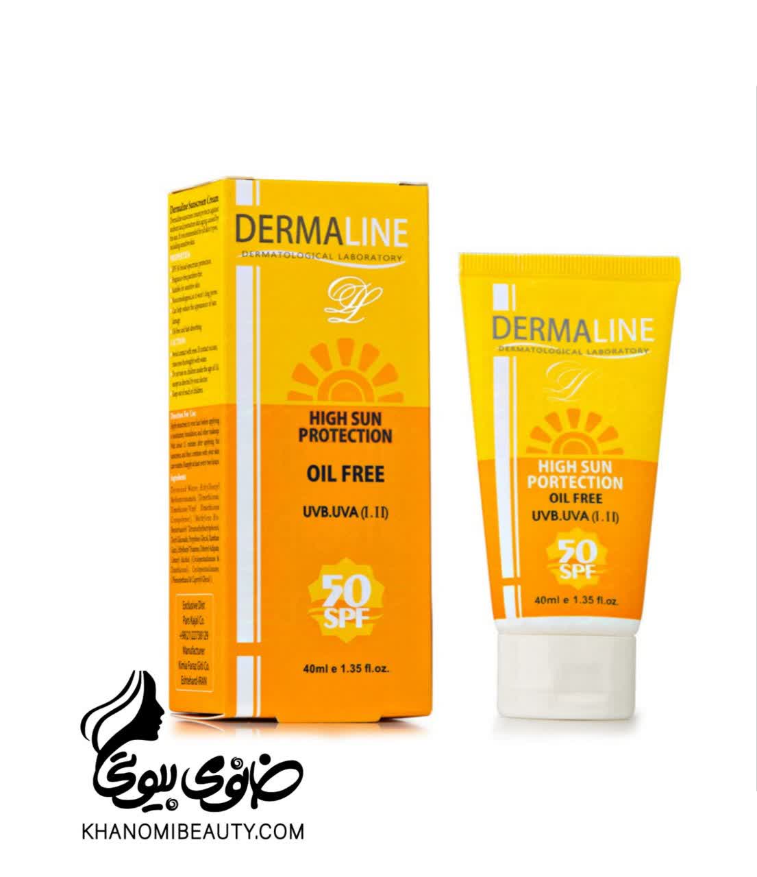 کرم ضد آفتاب ضد لک 100 میل بی رنگ درمولایف spf50