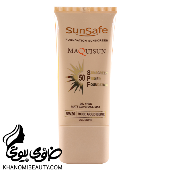 ضد افتاب SPF 50 سان سیف NW20 کرم پودری پرایمری بژ رز گلد