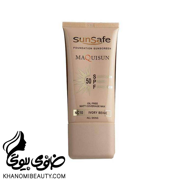 ضد افتاب SPF 50 سان سیفNC10 کرم پودری پرایمری بژ عاجی